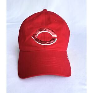 Cincinnati Reds Women's Baseball Cap Glitter C Fan Favorite Adjustable Strap